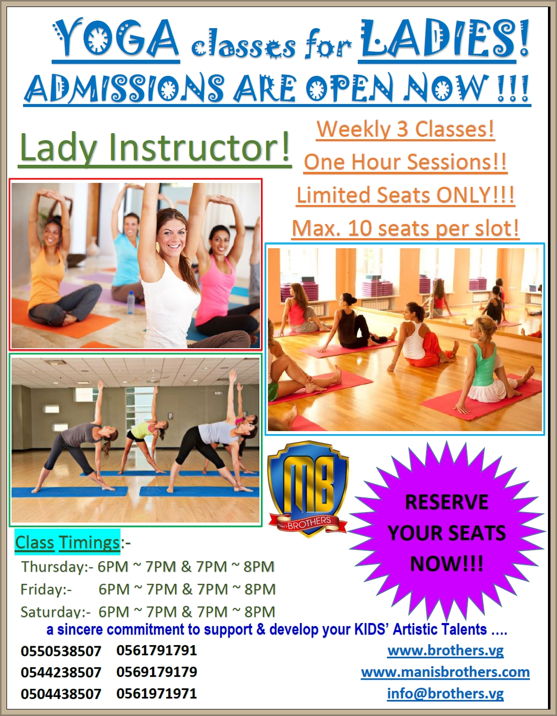 21- YOGA CLASSES FOR LADIES