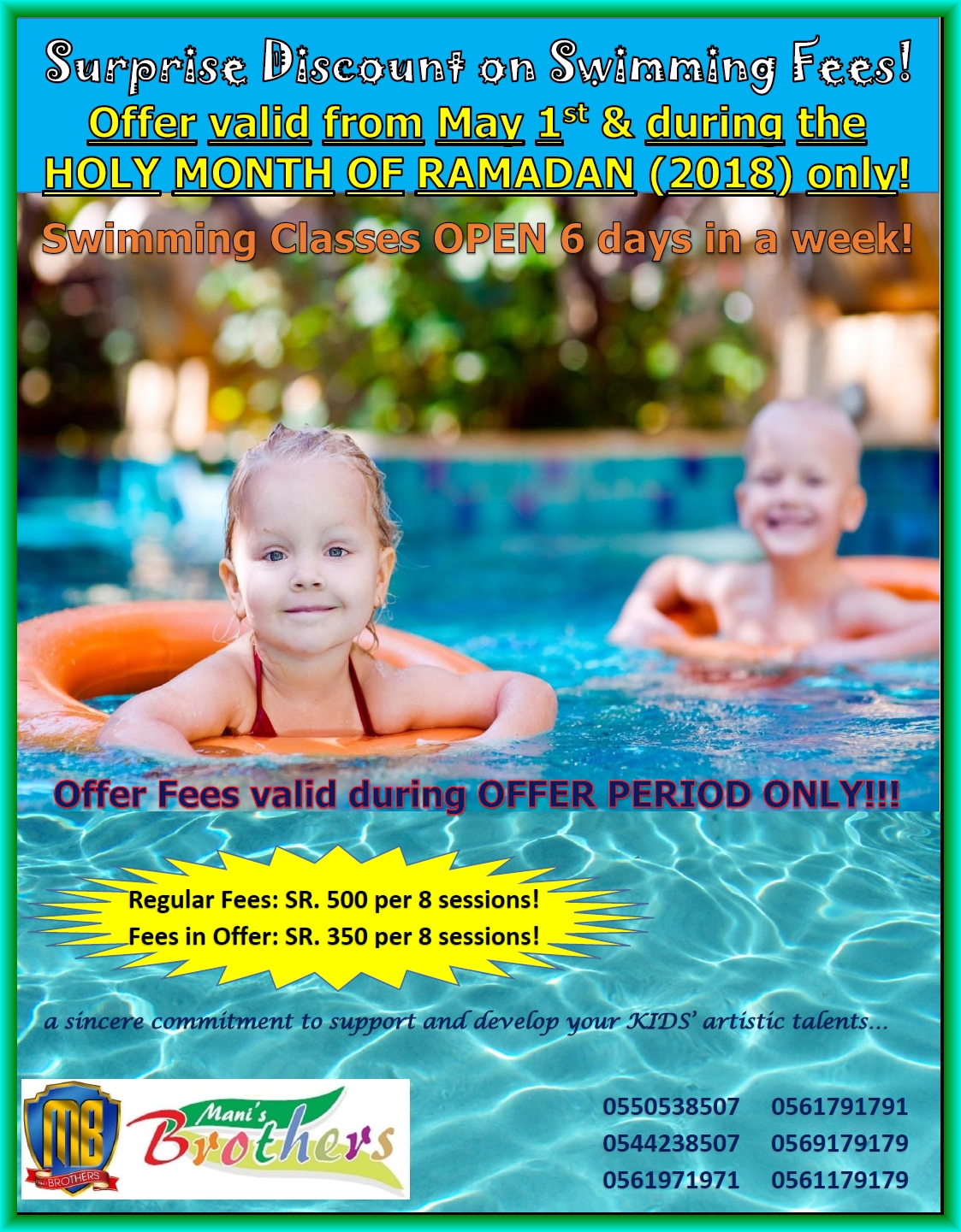 67A~ SWIMMING MAY &amp; RAMADAN OFFER