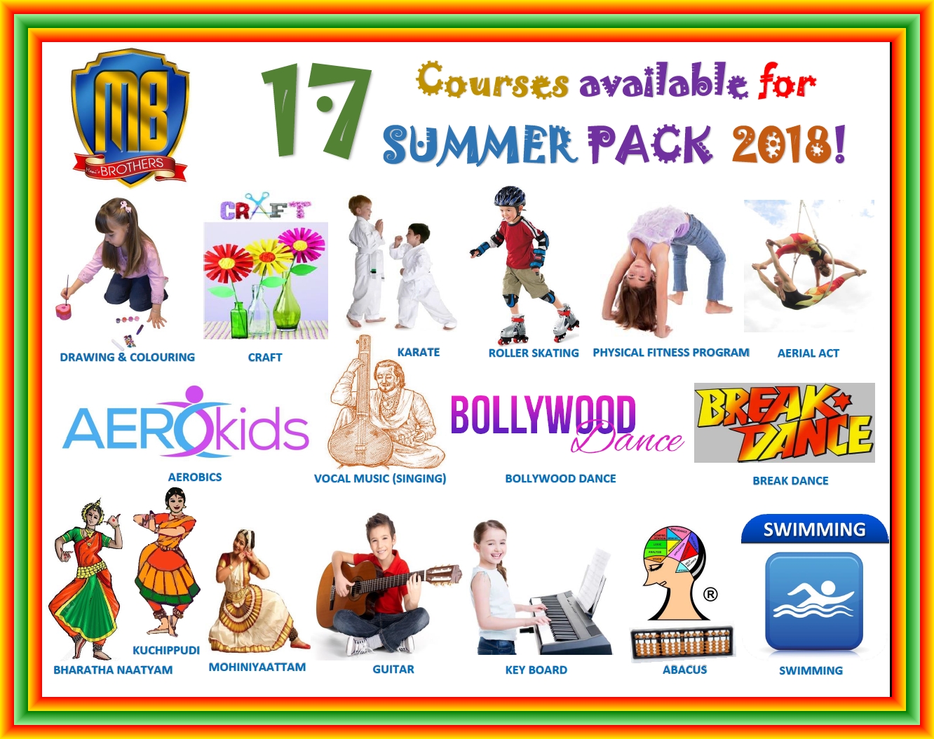 1~ COURSES AVAILABLE FOR SUMMER PACK 2018